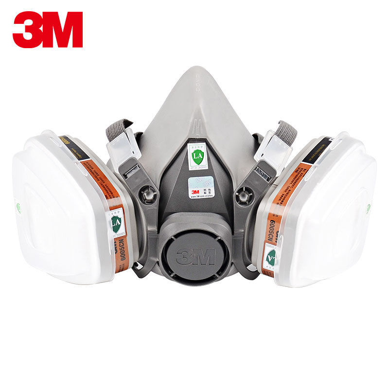 3M6200 + 6005 Anti-Virus máscara anti-formaldehído/Decoración de vapor orgánico fábrica química máscara protectora