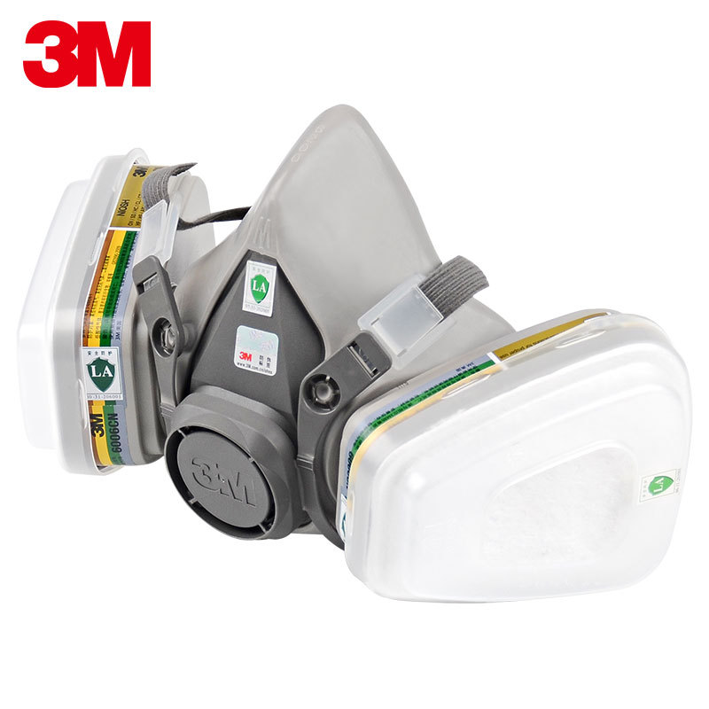 3M6200 + 6006 máscara de gas máscara de pintura en aerosol máscara de gas cloruro de hidrógeno amoníaco metilamina formaldehído