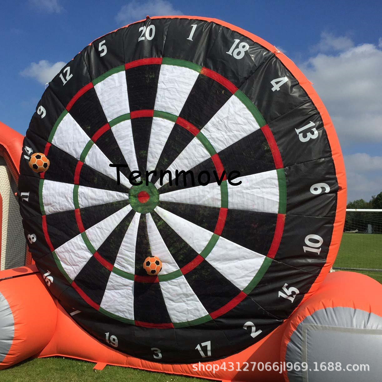 Inflatable football darts with velcro