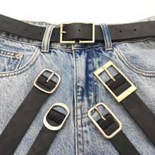 PU仿皮日字针扣复古潮流男女士腰带时尚百搭通用厂家大量批发