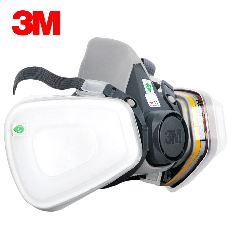 Máscara de gas 3M6200 con 6057 vapor orgánico ácido inorgánico gas sulfuro de hidrógeno máscara de gas