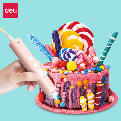 Deli 74850 3D printing pen three-dimensional painting pen graffiti pen Children's Day gift student creative smart toy