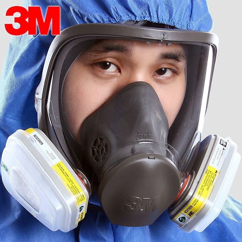3M6800 + 6002 máscara de gas pintura en aerosol ácido cloruro de hidrógeno máscara de gas máscara protectora máscara completa