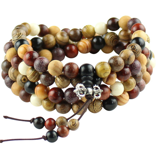Manufacturer wholesales various wooden Buddha beads bracelets 108 bracelets sandalwood cultural toys for men and women couples jewelry live goods