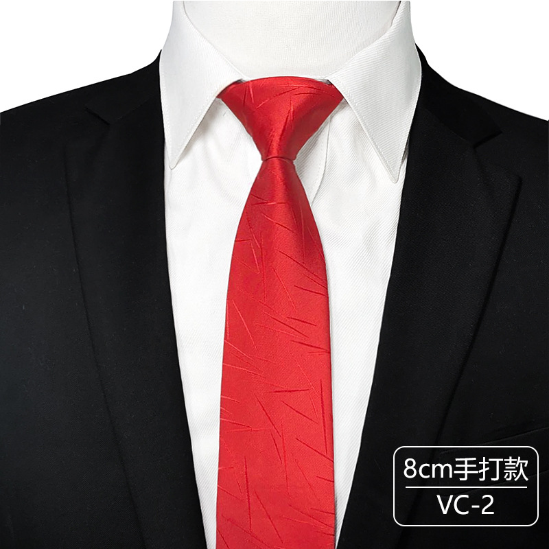 Source manufacturer business formal tie men 8cm wedding bridegroom work security stripes to make logo