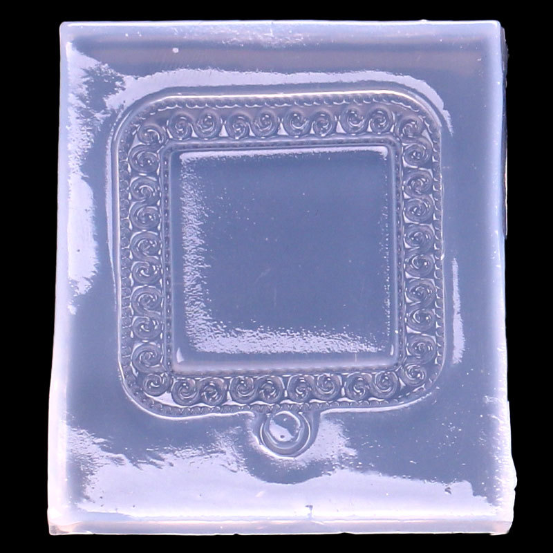 Espejo hecho a mano resina de cristal epoxi colgante de silicona molde accesorios de la joyería gema base Decoración Accesorios molde