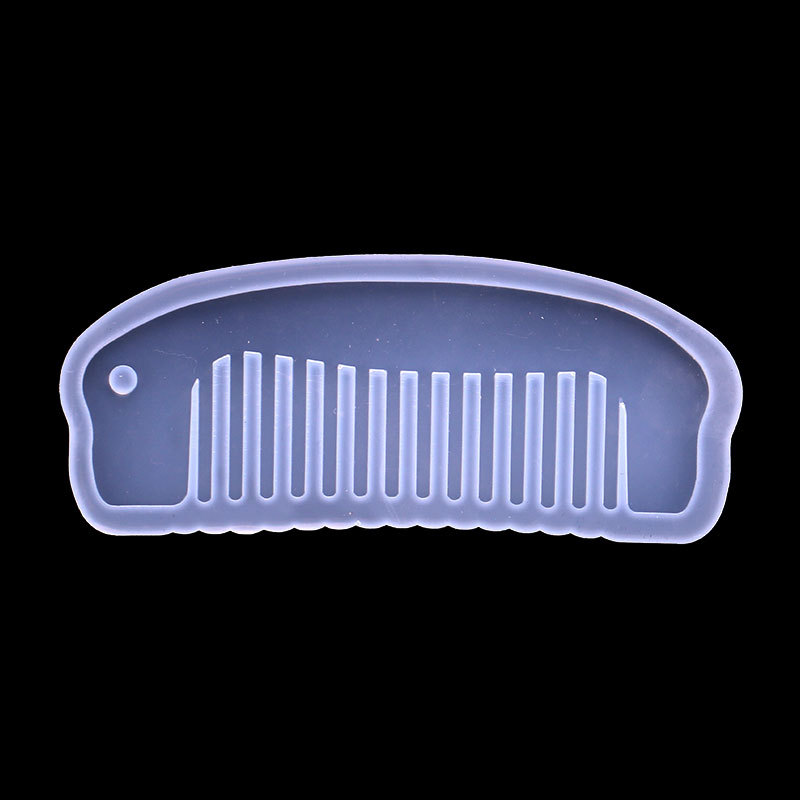 Espejo peine cristal epoxi resina hecha a mano molde de silicona lindo dibujos animados peine epoxi molde múltiple opcional