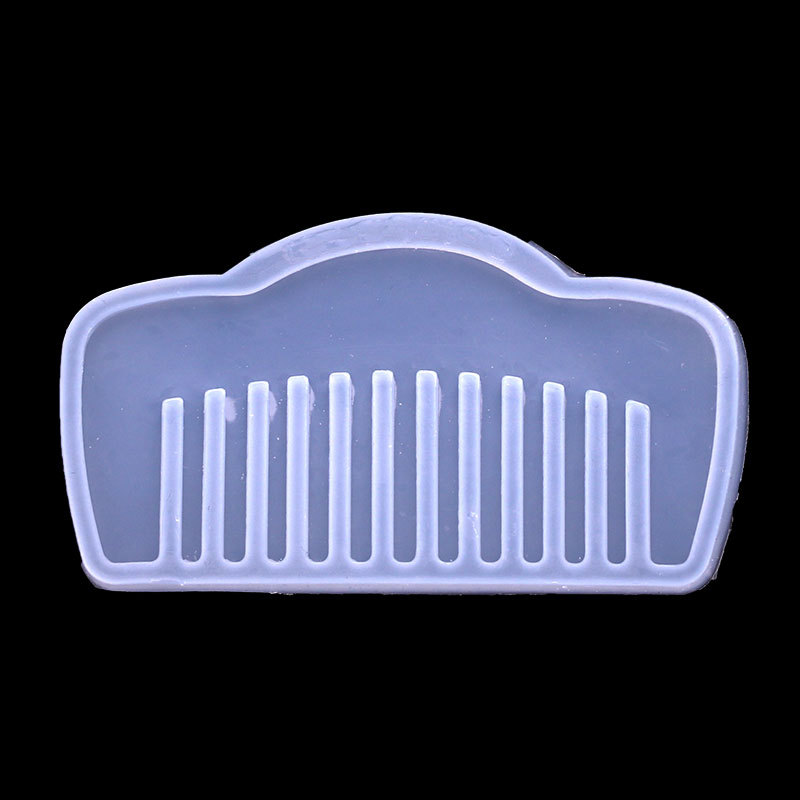 Espejo peine cristal epoxi resina hecha a mano molde de silicona lindo dibujos animados peine epoxi molde múltiple opcional