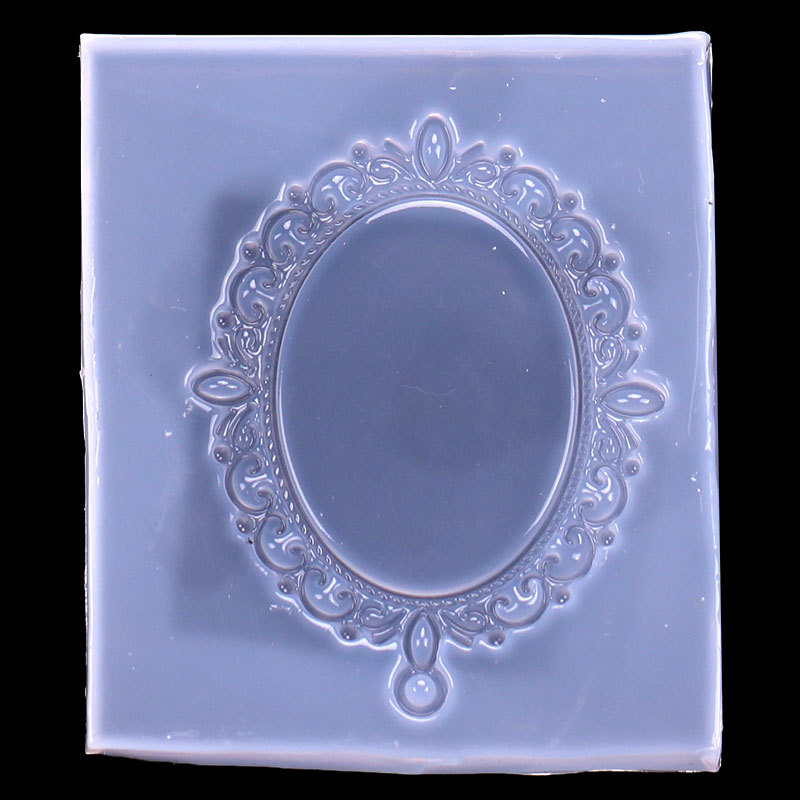 Espejo hecho a mano resina de cristal epoxi colgante de silicona molde accesorios de la joyería gema base Decoración Accesorios molde