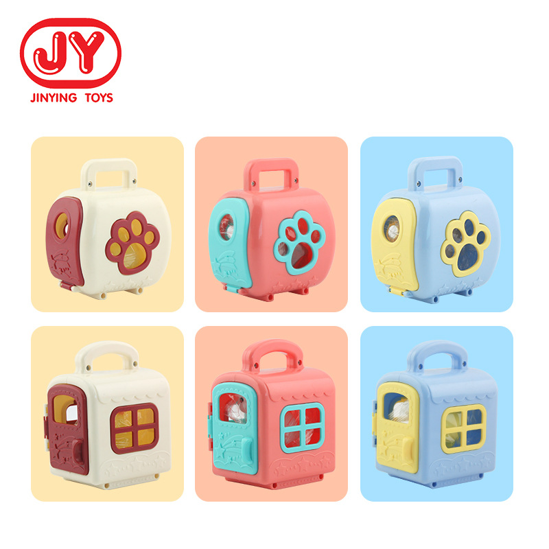 Los niños juegan a las casitas educación temprana linda casa de mascotas nuevo juguete exótico simulación animal interacción familiar suministro transfronterizo