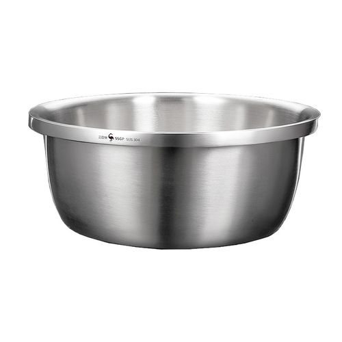 SSGP stainless steel basin kitchen household cooking soup basin vegetable basin thickened round seasoning and noodle egg beating basin