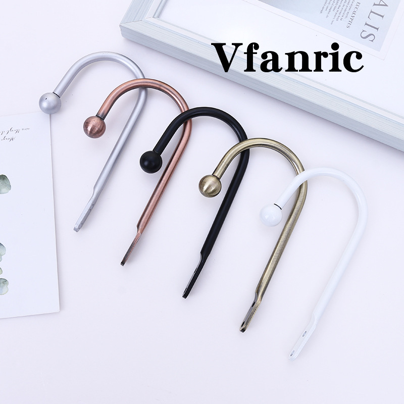 Sample Cross-border Round Head U-shaped Wall Hook Curtain Accessories Bedroom Kitchen Bathroom Hook Factory Wholesale