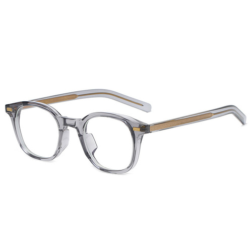 New stylish TR90 square eyewear frames—metallic square glasses with a minimalist, European-American design, offering blue-light protection for both men and women.