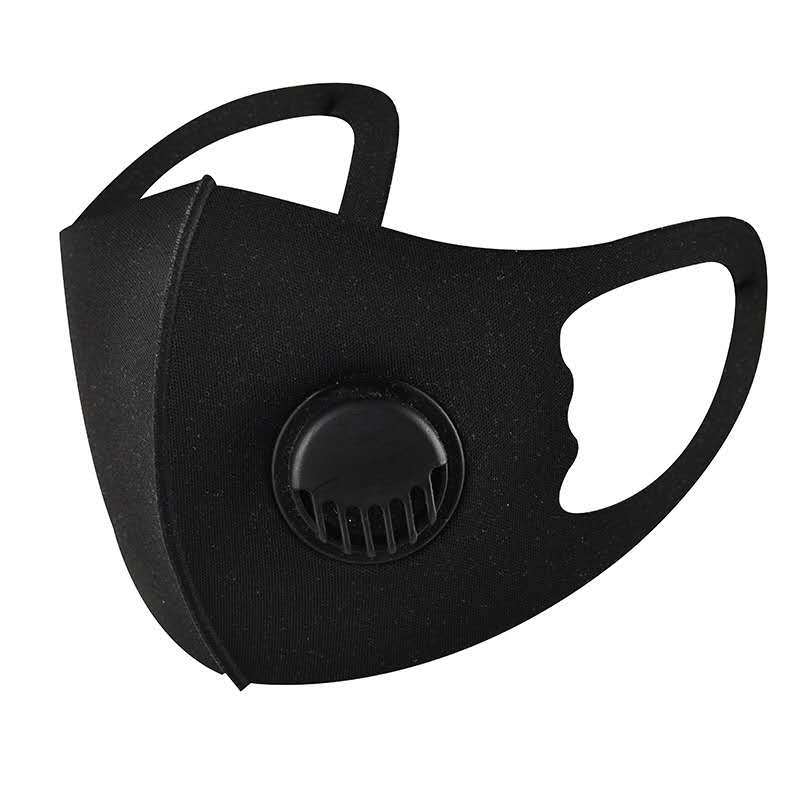 Máscara negra para hombres y mujeres Celebridad de Internet mismo estilo a prueba de sol transpirable lavable válvula de respiración de algodón dibujos animados para niños máscara a prueba de sol