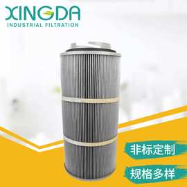 供应不锈钢折叠液压油滤芯 耐阻燃纤维工业除尘滤筒精密过滤器
