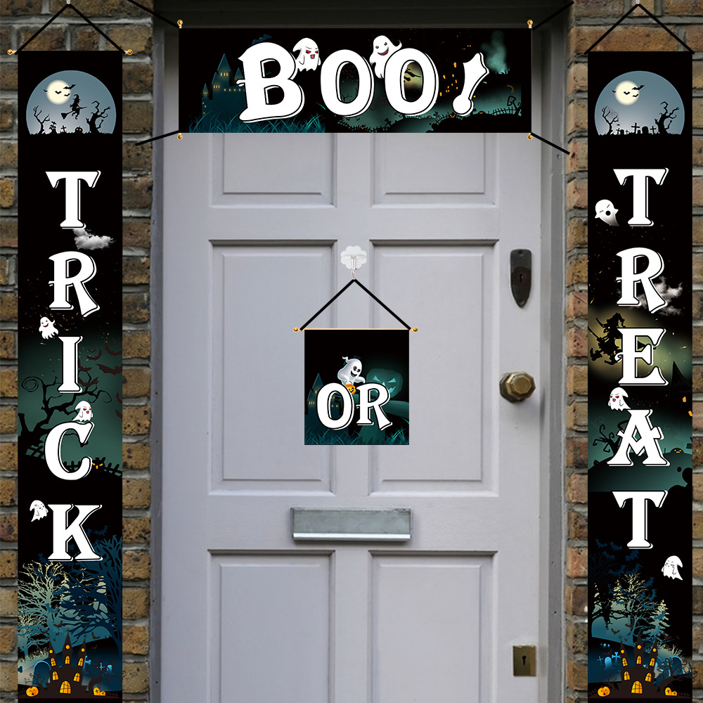 Pareado Decorativo de Halloween para Puerta de Tela para Halloween