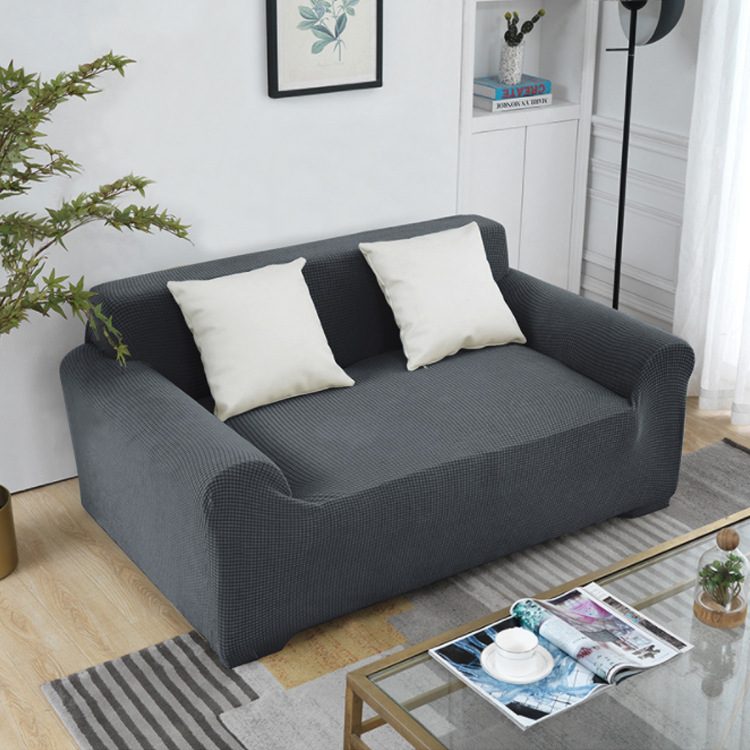 Solid color elastic sofa