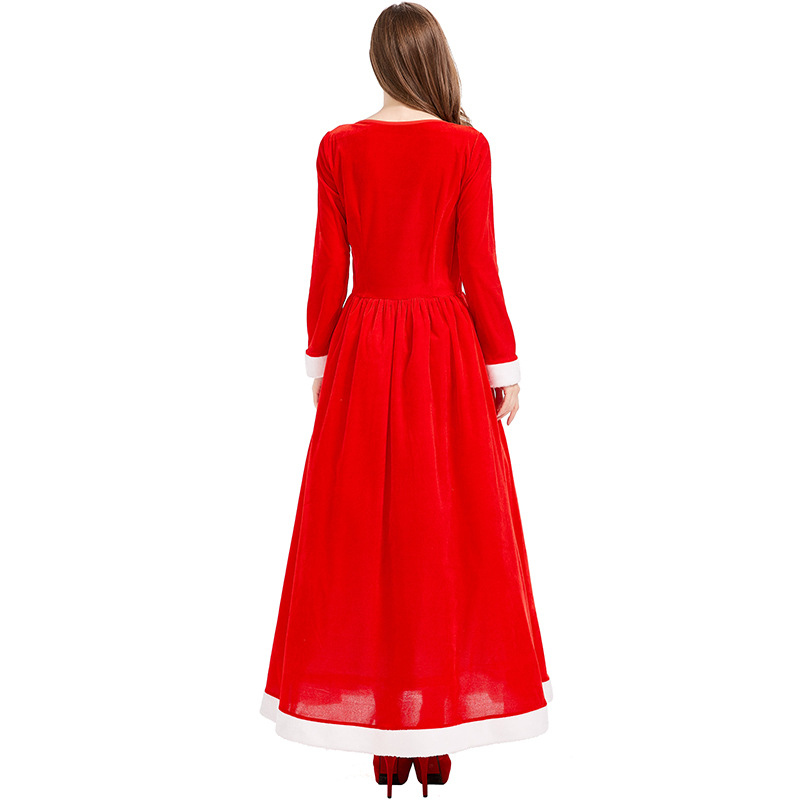 Halloween Stage Party Costumes, Christmas Costumes Santa Claus Shawl Dresses Home Uniforms Holiday Costumes_ecoleips.com