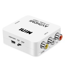 miniavtohdmi转换器hdmi转av小白盒微型HDMI2AV分配器多接口