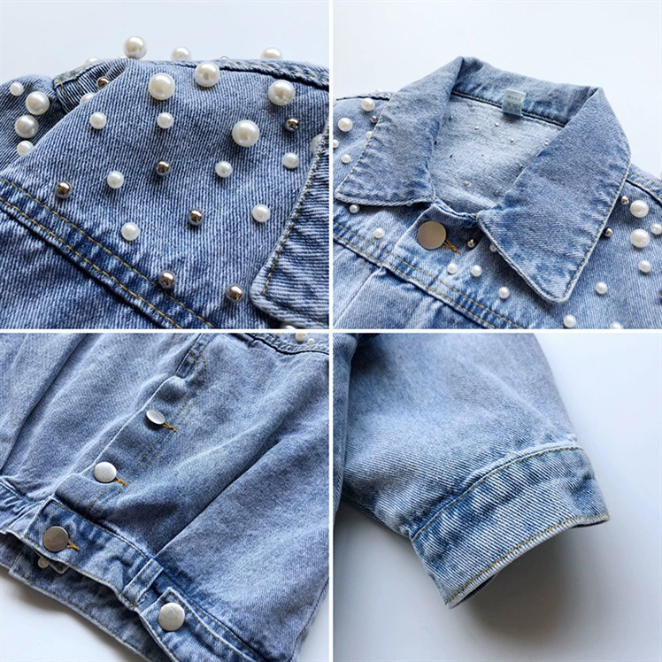 Children's autumn denim jacket, 2021 collection, children's clothing, Korean style, western style