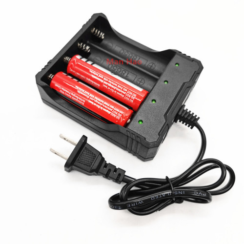 18650 Lithium Battery Charger 18650 Charger 4-Slot with Cables Charger Smart 4-Slot with Cables Charger 4.2V