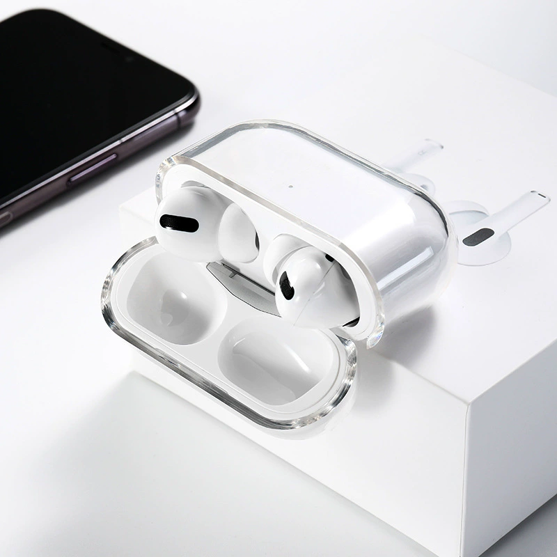 Protective case (Apple AirPods Pro2) transparent TPU/PC, hard/soft shell, lanyard options