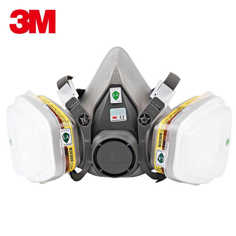 3M6200 con 6003 máscara de gas anti-olor de vapor de gas orgánico máscara de protección química de gas ácido