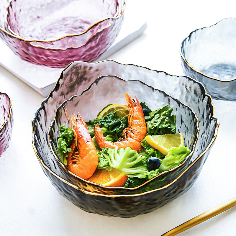 Wholesale Creative Irregular Salad Bowls, Fruit Bowls, Crystal Glass Tableware, Bird's Nest Dessert Dishes, Gift Box Wholesale Creative Irregular Salad Bowls, Fruit Bowls, Crystal Glass Tableware, Bird's Nest Dessert Dishes, Gift Box