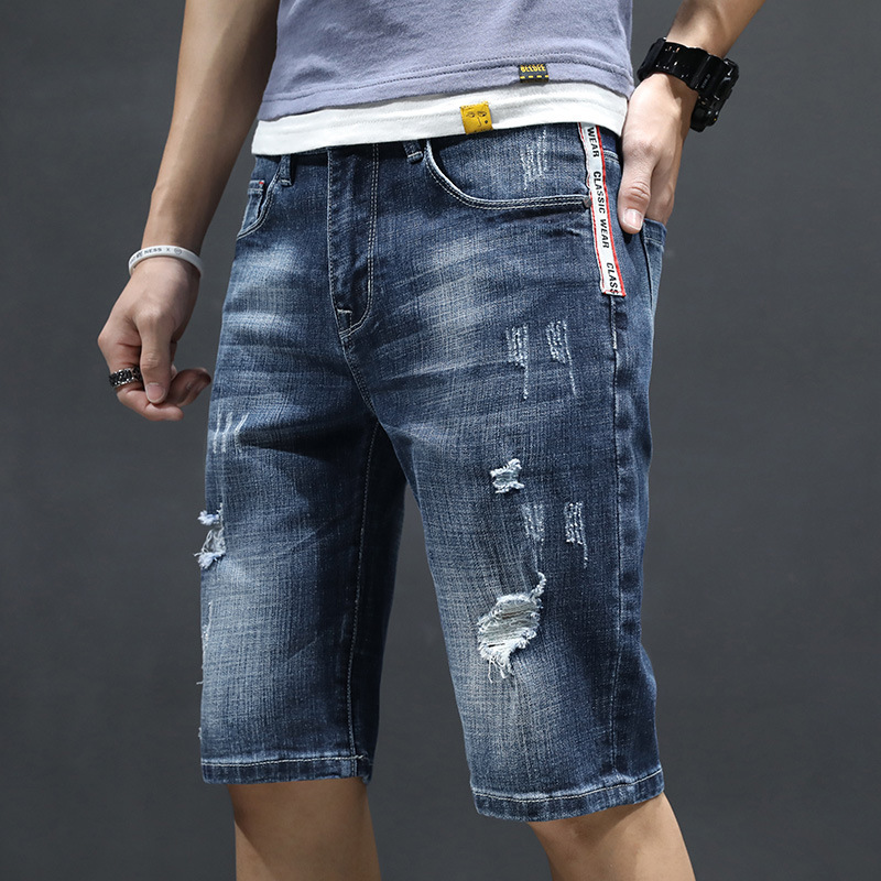 2020 Men's Denim Shorts, Summer Thin Style, Loose Mid-Length Pants, Five-Point, Seven-Point, Casual and Versatile