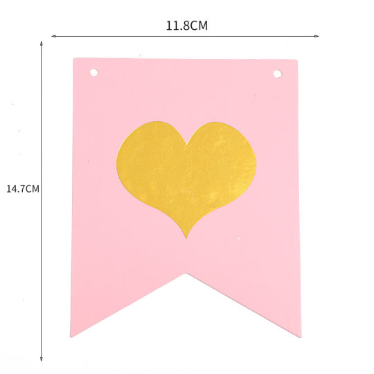 Theme fishtail party pull flag happy baby boy banner colorful flag children birthday decoration scene layout