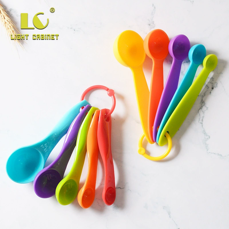 Set scaled, high quality measuring spoon, plastic key bag, 5 pieces, increased thickness