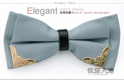 Metal tributarous tie men's Korean version of the formal dress party collar polyester silk leisure collar flower wholesale