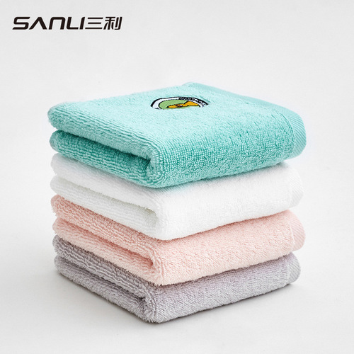 [New product] Sanli towel 25*50 baby face towel pure cotton towel embroidered hand towel baby saliva towel