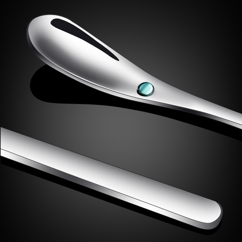 Cuchara de café de acero inoxidable 304 mango largo cuchara de mezcla cuchara de postre cóctel palo cuchara de hielo vajilla creativa cuchara de la taza