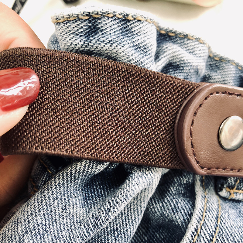 Cinturón perezoso invisible sin costuras cinturón elástico decorativo sin punzones para mujer cinturón de pantalones vaqueros estilo coreano cinturón de generación de cabello