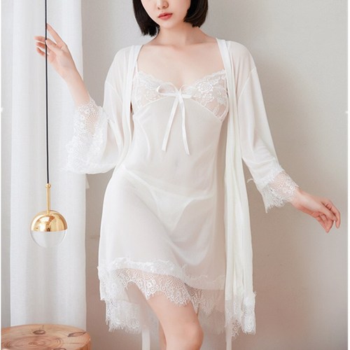 Write down sexy lingerie large size see-through temptation suspenders sexy lace women's pajamas nightgown suit dropshipping