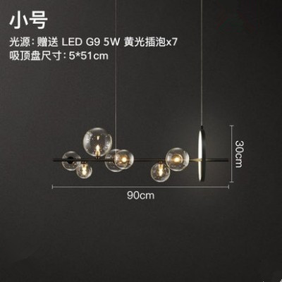 Nordic restaurante creativo moderno minimalista bar recepción tienda de ropa diseñador comedor de cristal Lámpara decorativa