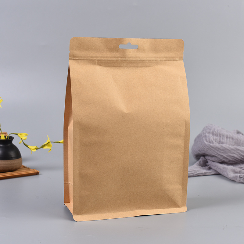 现货 黄牛皮镀铝八边封袋  茶叶包装袋  空白可加印食品包装袋