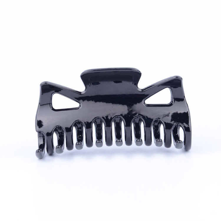 Large Black Claw Hair Clip, Basic Classic Versatile Women's Retro Simple Large Claw Hair Accessory
