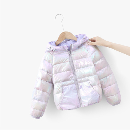 New autumn and winter children's down jackets, Korean style cotton jackets, girls' colorful jackets and trendy tops, dropshipping