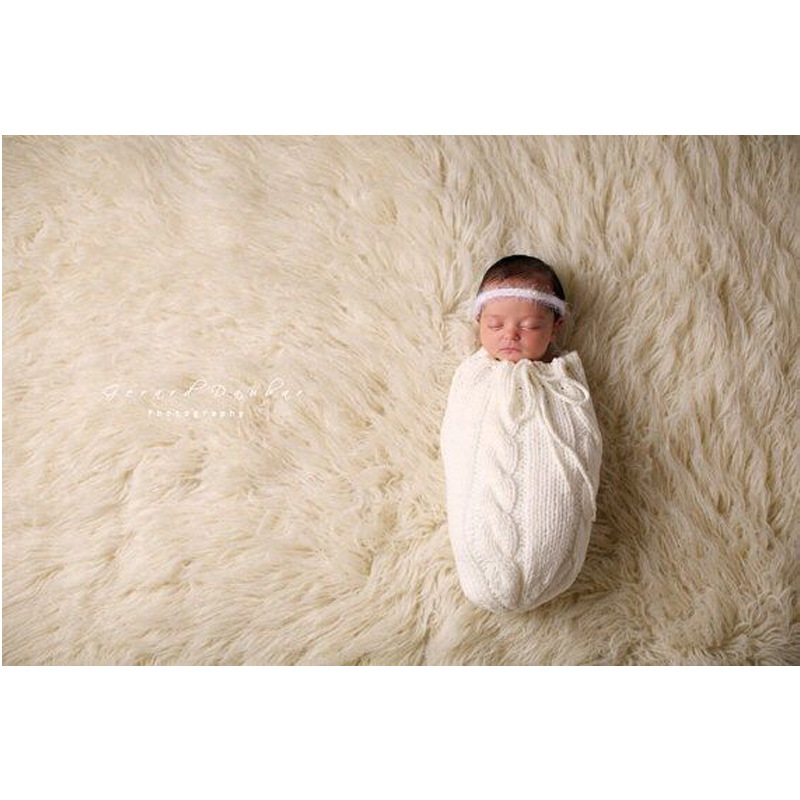 White colored woolen children's sleeping bag