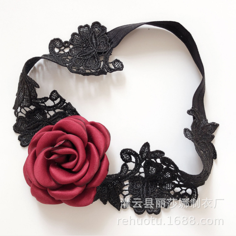 T2 conejo caliente nuevo hecho a mano nupcial encaje pierna anillo traje rojo rosa flor Liga sexy anillo par