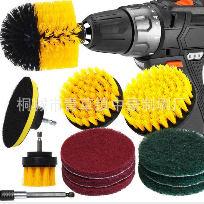 Cross-Border Supply Electric Drill Brush Head 12-Piece Set for Cleaning and Polishing Kitchen, Bathroom, and Car Electric Cleaning Tool Cross-Border Supply Electric Drill Brush Head 12-Piece Set for Cleaning and Polishing Kitchen, Bathroom, and Car Electric Cleaning Tool