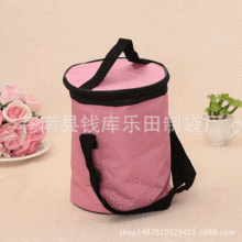 折叠牛津布帆布冰包 户外野餐食品保鲜圆筒冰包冰袋