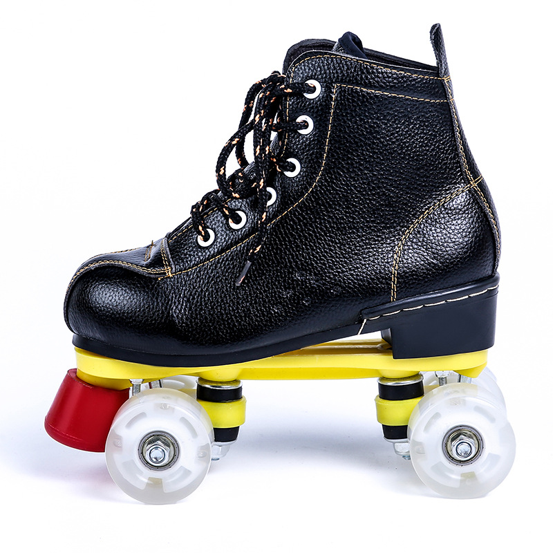 Zapatillas de patinaje sobre ruedas de adultos doble fila patines cuatro adultos doble fila patinaje movimiento pista