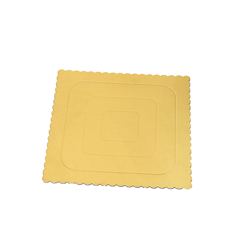 Bandeja de papel de embalaje para hornear 6 pulgadas 8 pulgadas 10 pulgadas soporte inferior de la torta de oro soporte de fondo cuadrado junta de torta impermeable soporte interior
