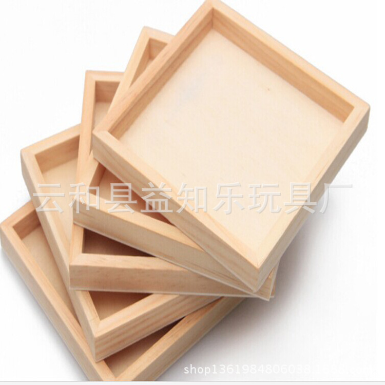 Wooden 3D three-dimensional puzzle six-sided painting 9-piece puzzle wooden building blocks toy special wooden tray bracket wholesale