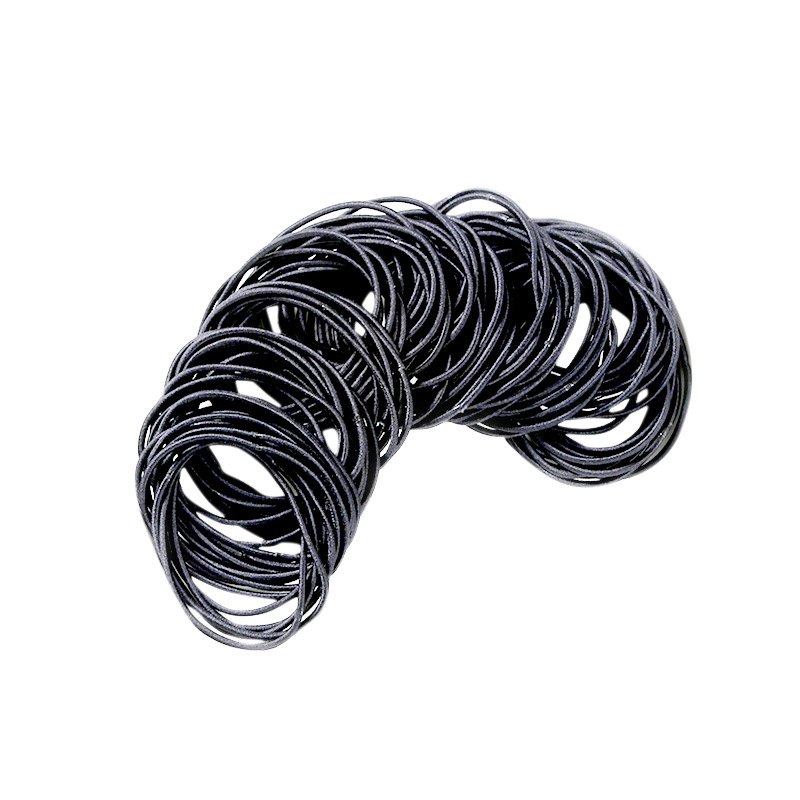 Cuerda de pelo banda de goma lazo del pelo de las mujeres pequeña banda de pelo temperamento simple banda de cuero lazo del pelo negro alto elástico durable accesorios para el cabello