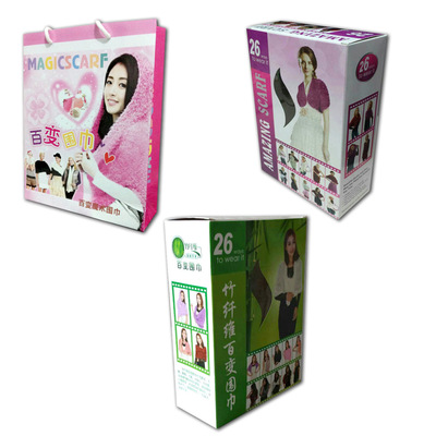 Amazing Magic Scarf Packaging exquisite reticule Box In English Box Grade