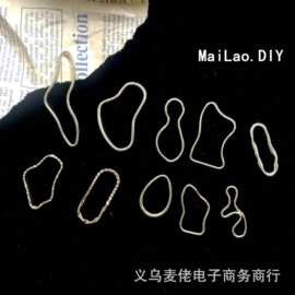 韩版合金饰品配件 金色电镀保色几何挂件  diy手工制作 厂家直销